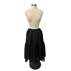Scoop NYC | Black Tulle Tiered Maxi Skirt Size Large (12-14)